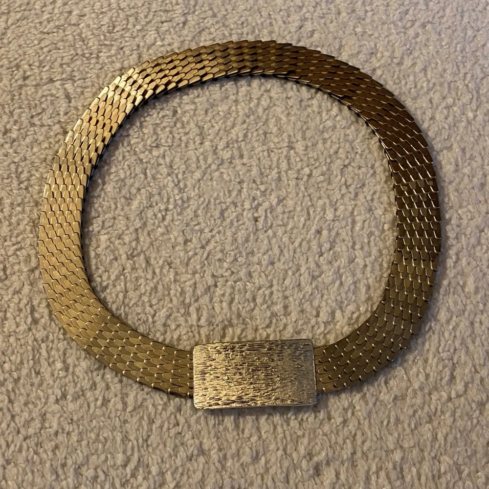 Silver Metallic Chain Belt Vintage Stretch